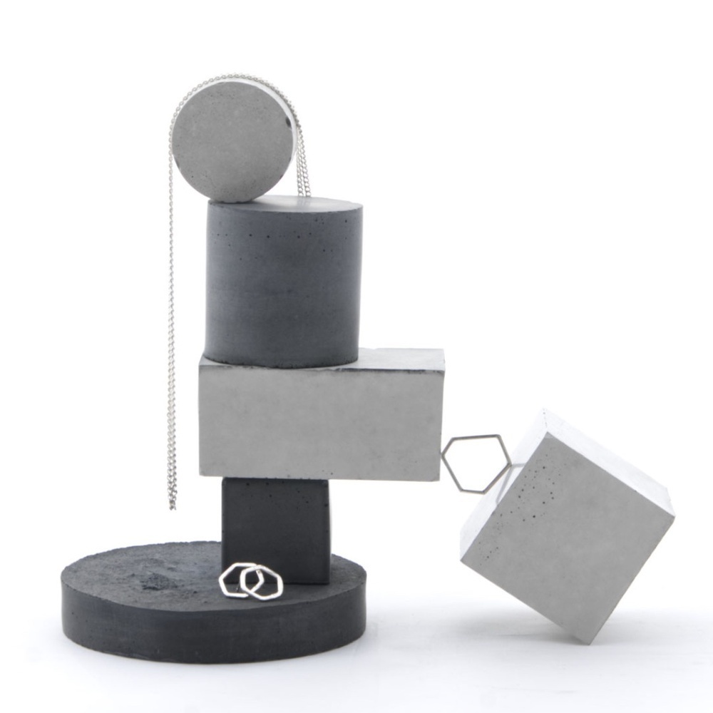 Jewelry display - Modular Geometric Concrete Set of 6
